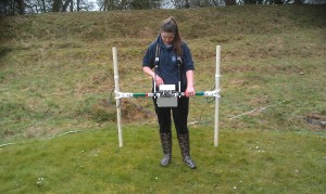Kelly with the magnetometer