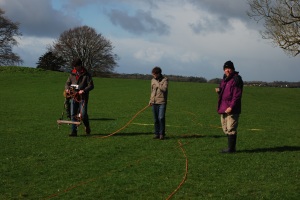 Earth resistance survey in the Outer Bailey